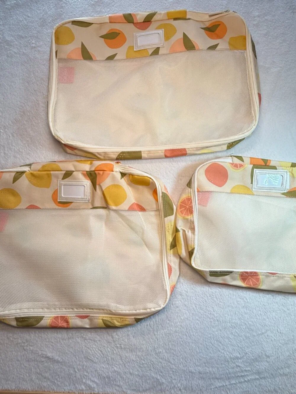Calpak 3-piece Set Tutty Fruity Packing Cubes plus 1 Co-ordinating Sorbet Cube-